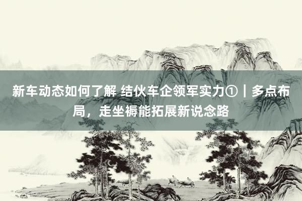 新车动态如何了解 结伙车企领军实力①｜多点布局，走坐褥能拓展新说念路