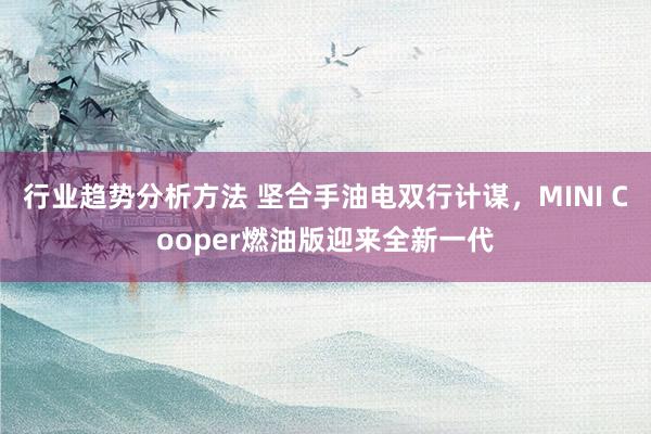 行业趋势分析方法 坚合手油电双行计谋，MINI Cooper燃油版迎来全新一代